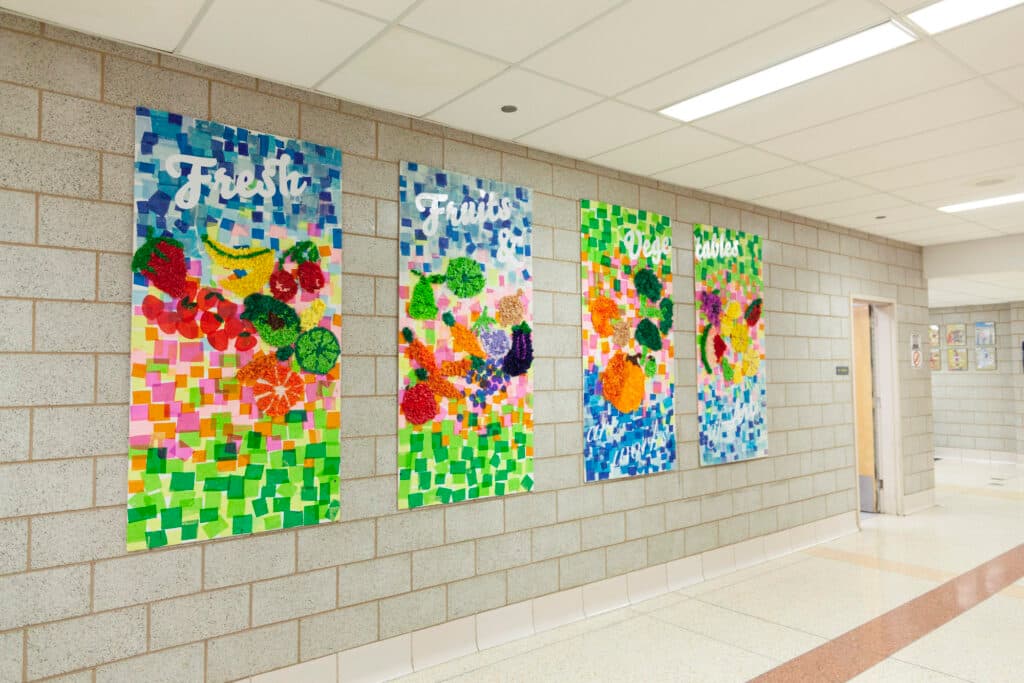 Dorian Sylvain, Chicago, CPS Lives, Artist Residency, Non-Profit Organization, Chicago Public Schools, Marsh Elementary School, Fruits & Vegetables, Art, Students, Community